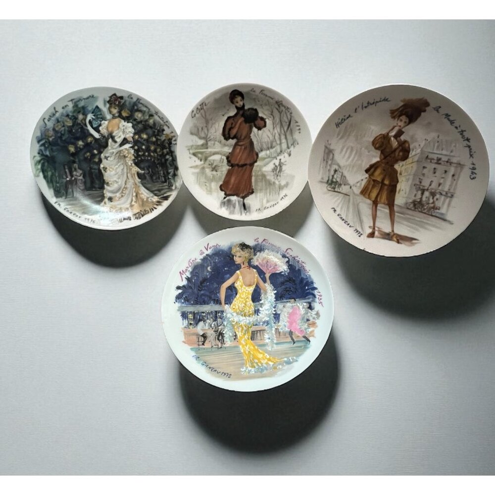 Set Of 4 D'Arceau-Limoges Collector Plates Les Femmes Du Siècle 1875-1943